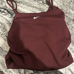 Nike Burgundy Tank Top with White Logo